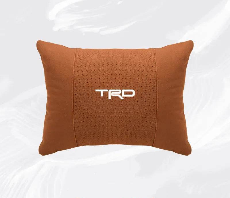 TRD Suede Car Neck Pillow for Toyota Corolla, Yaris, Camry, Prius & More - headrest 1pc black