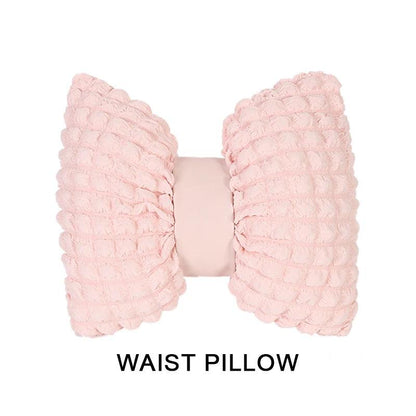Pink Soft Car Neck Pillow & Lumbar Support Set