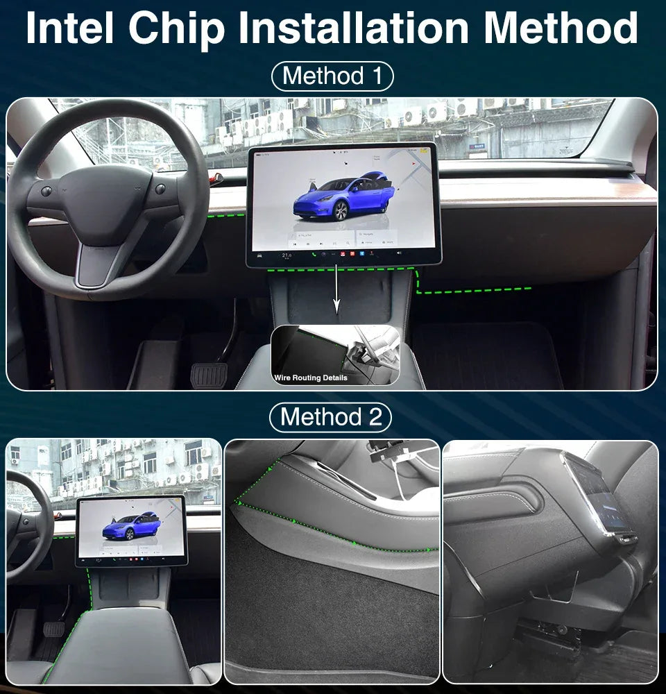 9.6" Tesla HUD Display with CarPlay & Android Auto - 