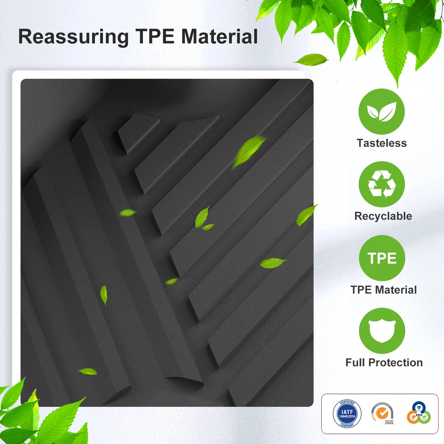 TPE 3D Floor Mats for Chery Jaecoo 5 EV RHD 2025-2026 Black Set
