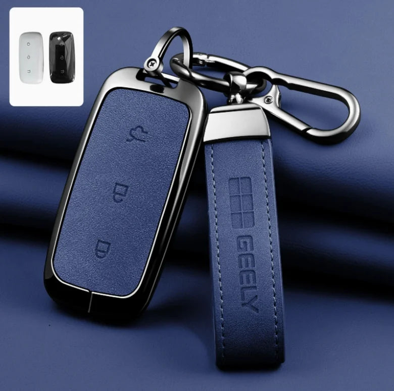 Zinc Alloy Leather Key Case Cover For Geely Galaxy EX5 E5 L6 L7