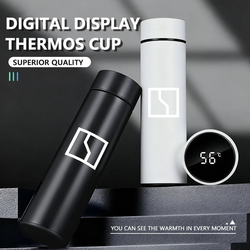 Stainless Steel Car Thermos Bottle with Temperature Display Zeekr 001 009 007
