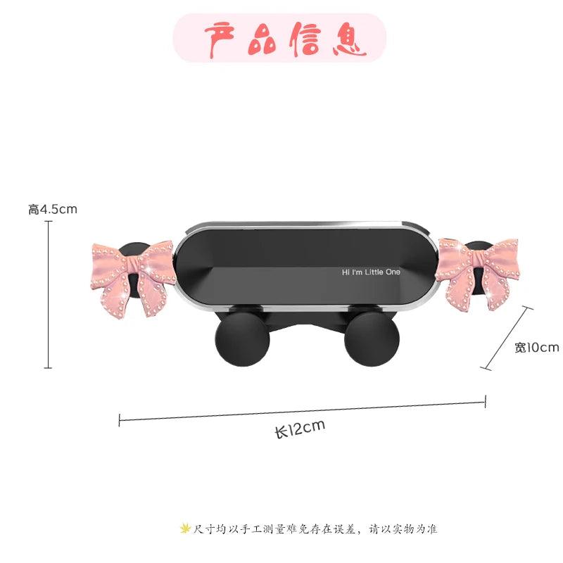 Pearl Bow Gravity Car Phone Holder Universal Air Vent Clip Mount