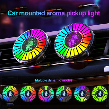 RGB Car Air Freshener with Sound-Reactive LED Lights, 26 Colors