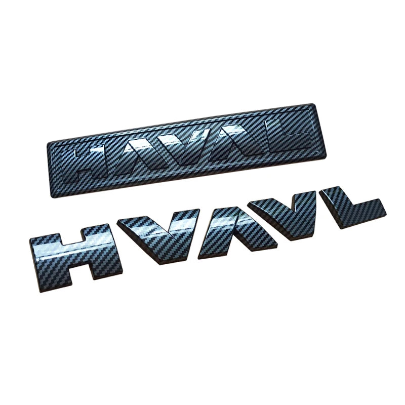 Haval H6 PHEV Front Grille and Rear Emblem Set - 2Pcs Carbon Fiber