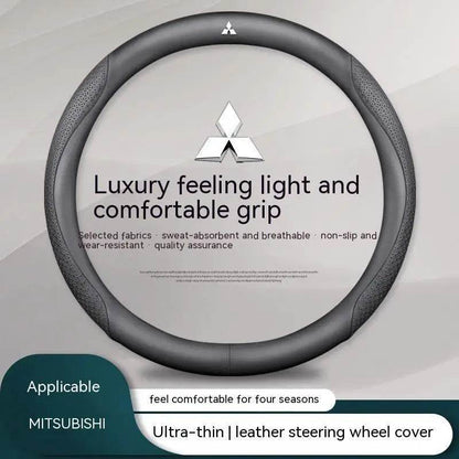 Mitsubishi Carbon Fiber Steering Wheel Cover– Pajero Sport, Outlander, ASX, Lancer, Eclipse, RALLIART, Colt, L200, Galant - Carbon FIber white