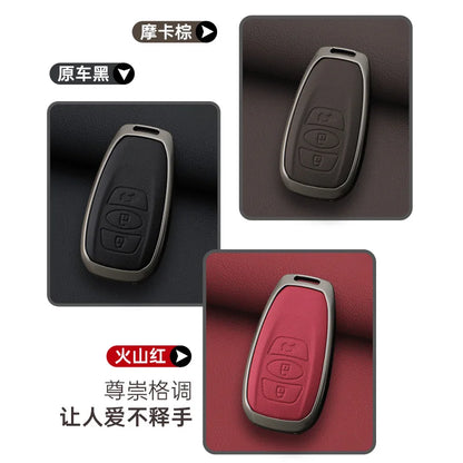 Zinc Alloy Leather Car Key Case Cover Subaru BRZ STI XV Forester