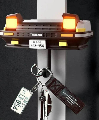 AE86 Headlight Wall Key Holder for Car Enthusiasts & JDM Decor - White
