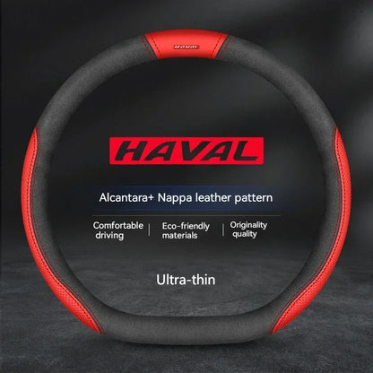 Haval Suede Leather Steering Wheel Cover Anti-Slip Grip