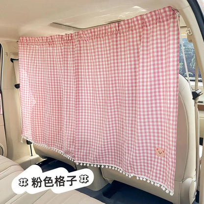 Universal Car Privacy Curtains Rear Seat Divider Blackout Sun Shades