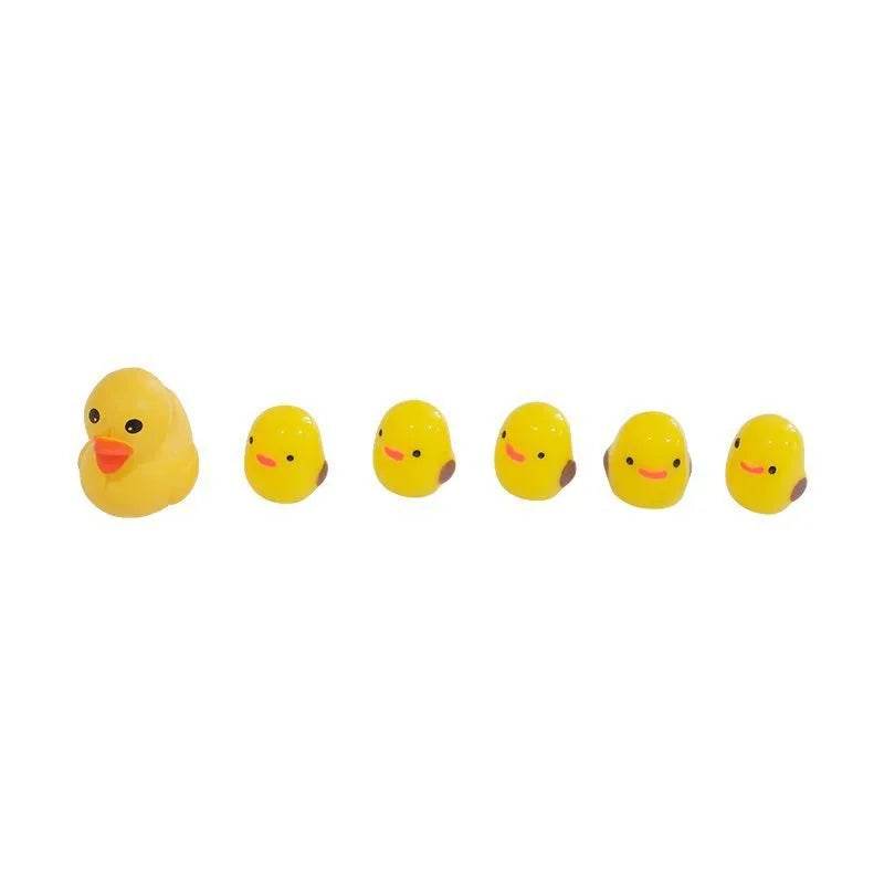 5pcs Mini Duck Car Ornaments – Dashboard & Rearview Mirror - A