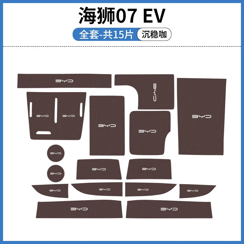 BYD SeaLion 07 EV Console Storage Organizer Cup Mat Door Liner Kit