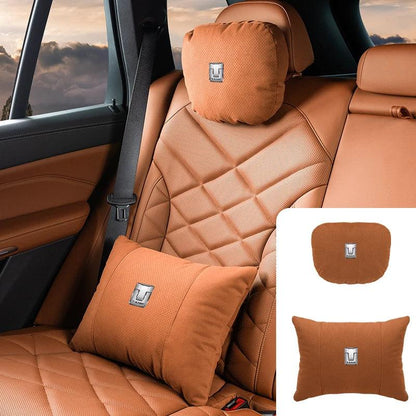 GWM Tank Neck Pillow & Lumbar Support Cushion - Cognac Neck Pillow