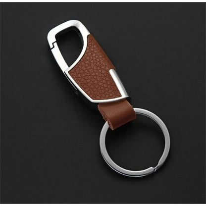 Leather Metal Car Keychain Unisex Waist Key Ring Organizer