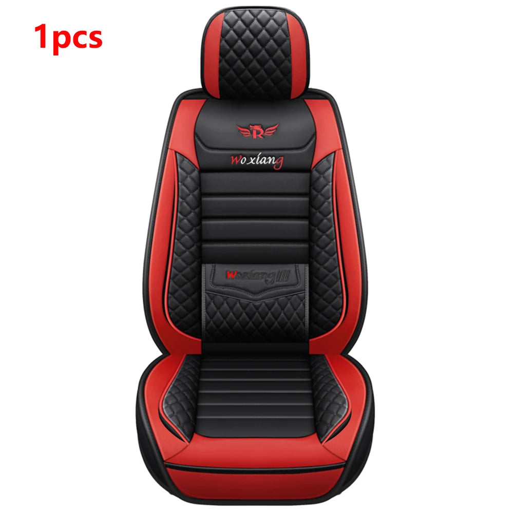 Universal Faux Leather Car Seat Cover - Black Front