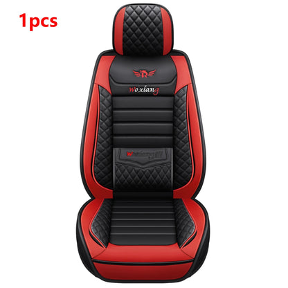 Universal Faux Leather Car Seat Cover - Black Front