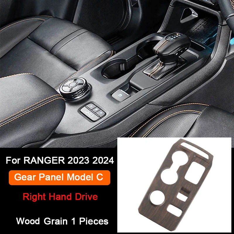 Ford Ranger Wildtrak Wood Grain Trim - Gear Panel C RHD