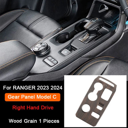 Ford Ranger Wildtrak Wood Grain Trim - Gear Panel C RHD