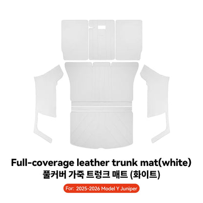 Tesla Model Y Juniper Leather Trunk Mat Waterproof Custom Liner