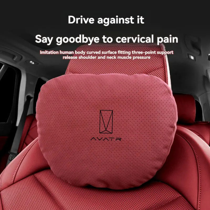 Changan AVATR Suede Headrest & Lumbar Support Cushion
