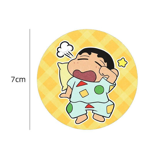 Anti-Slip Crayon Shin-chan Car Cup Coasters Set Interior Pads