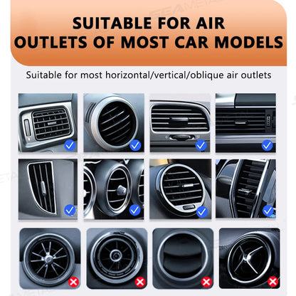 Foldable Car Cup Holder | Air Vent Drink Bracket & Organizer - Long Base