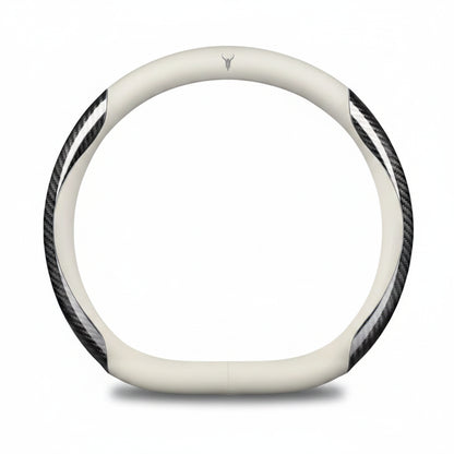 VOYAH Carbon Fibre Leather Steering Wheel Cover - Round Shape / Dark Grey
