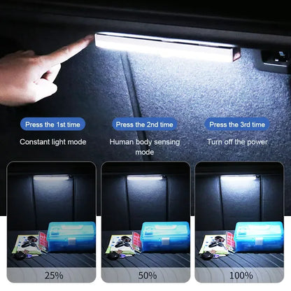 USB Rechargeable Car Sensor Light - Magnetic LED Bar - 10cm
