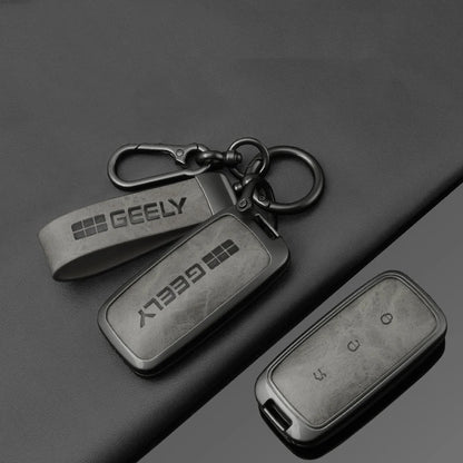 Metal Leather Car Key Case Cover for Geely Proton Vehicles
