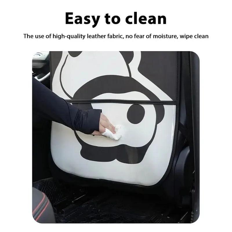 Waterproof Leather Car Seat Back Protector Anti-Kick Pad Kids Mat