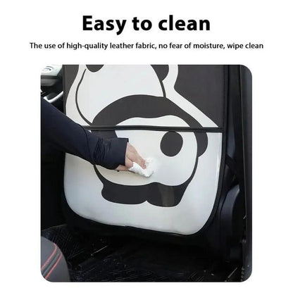 Waterproof Leather Car Seat Back Protector Anti-Kick Pad Kids Mat