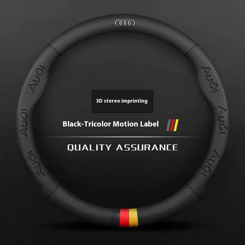 Audi Steering Wheel Cover ABT A1–A8 Q2–Q8 TT RS S Line Fit