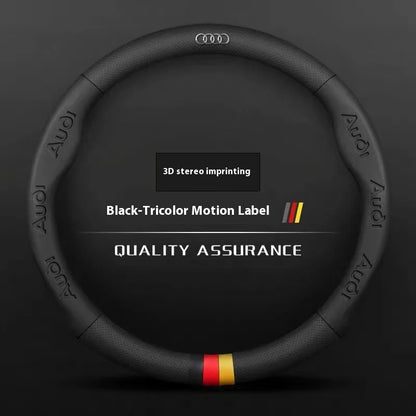 Audi Steering Wheel Cover ABT A1–A8 Q2–Q8 TT RS S Line Fit