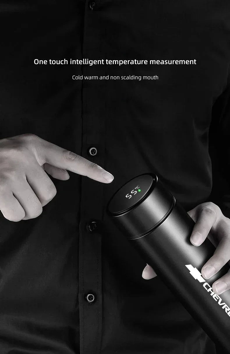 Chevrolet Stainless Steel Smart Thermos 500ML - A-Black