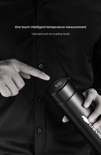 Chevrolet Stainless Steel Smart Thermos 500ML - A-Black