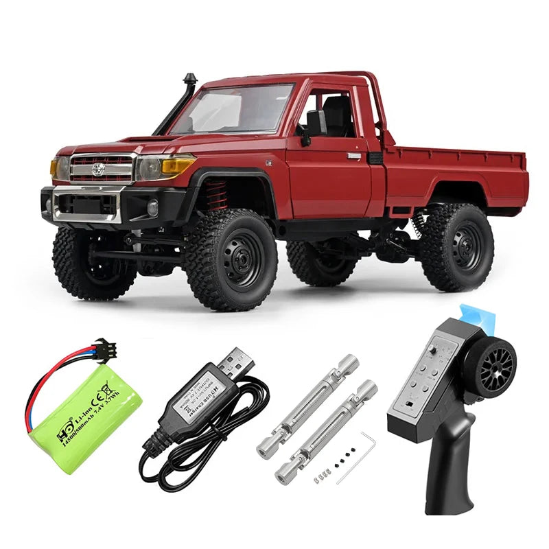 MN82 Series RC Pickup Truck – 4WD Off-Road Climbing Car - MN82 Red-1B