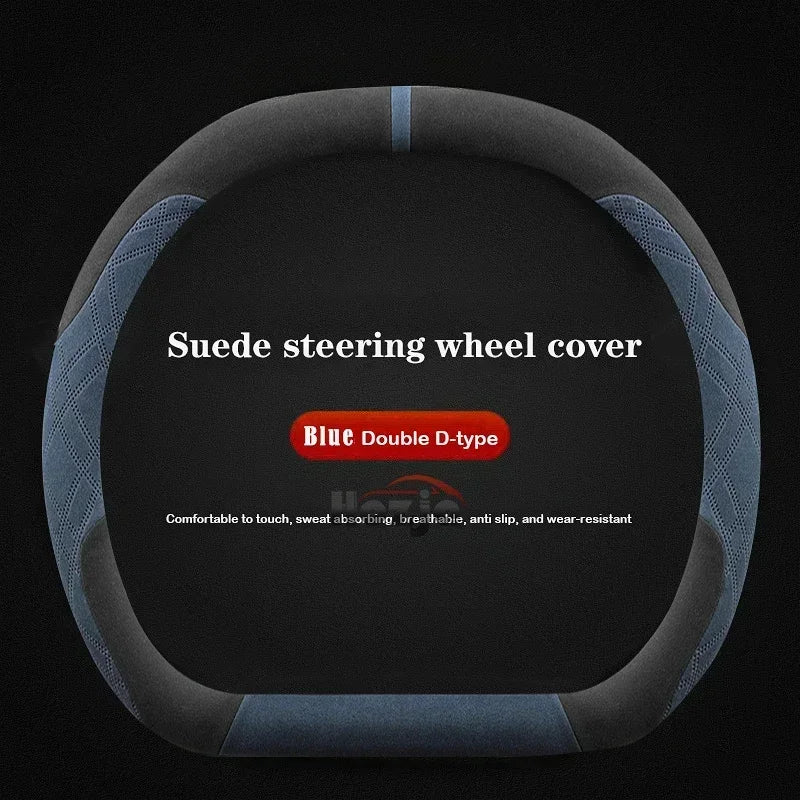 Suede Leather Steering Wheel Cover for Geely Preface Starray Cityray