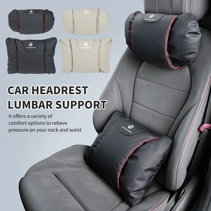 Leapmotor Car Seat Headrest & Lumbar Support Pillow Set