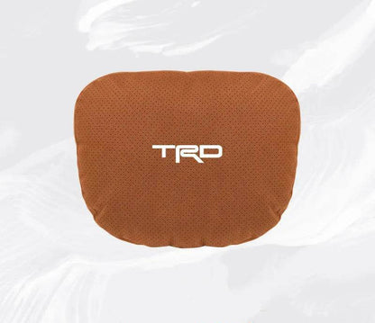 TRD Suede Car Neck Pillow for Toyota Corolla, Yaris, Camry, Prius & More - headrest 1pc black