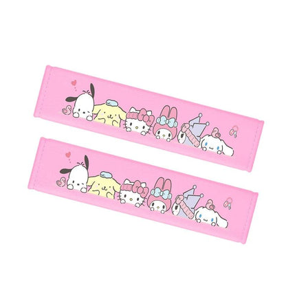 Padded Seat Belt Covers Sanrio Themed Car Shoulder Protectors