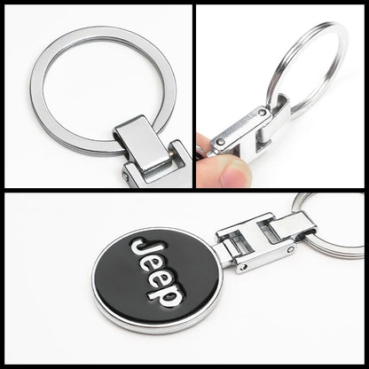 3D Metal Jeep Badge Keychain - Wrangler Renegade Gladiator Keyring