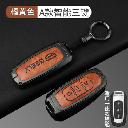 Zinc Alloy Leather Key Case for Geely Emgrand Atlas GX3 GS NL3