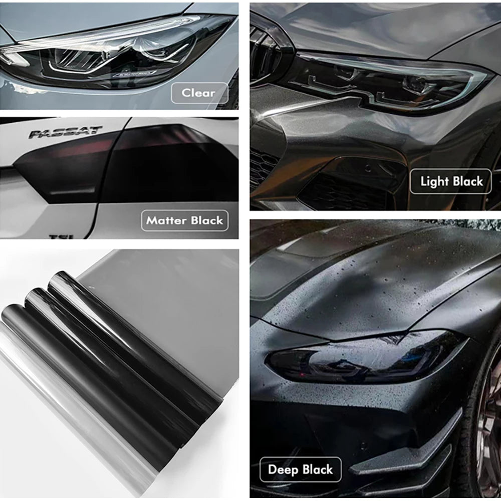 Headlight & Taillight Tint Vinyl Film for Cars — Self-Adhesive Foil