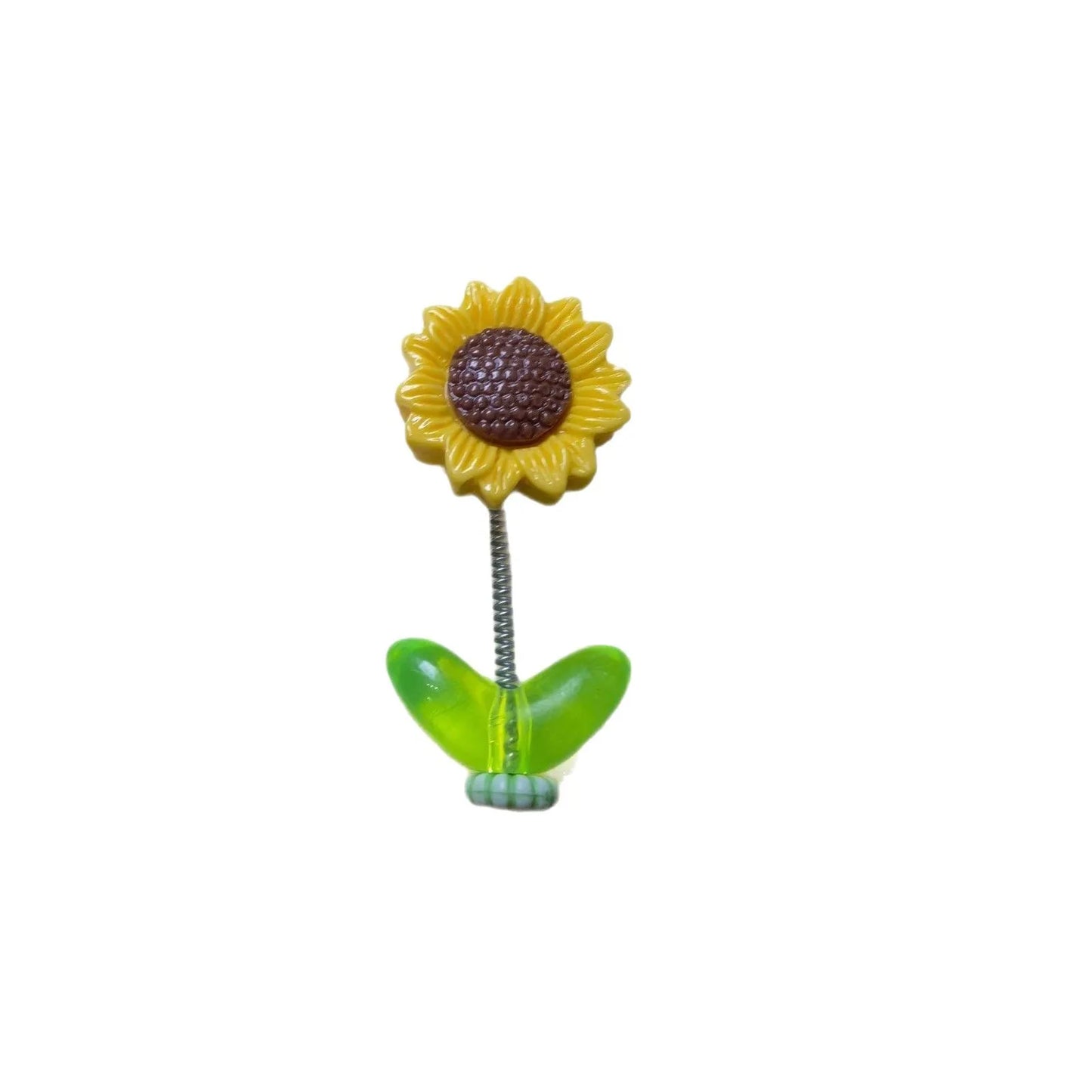 Shaking Sunflower Car Dashboard Ornament with Bobblehead Spring