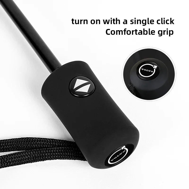 Volvo Automatic Car Umbrella | UV & Rain Protection Sunshade - 