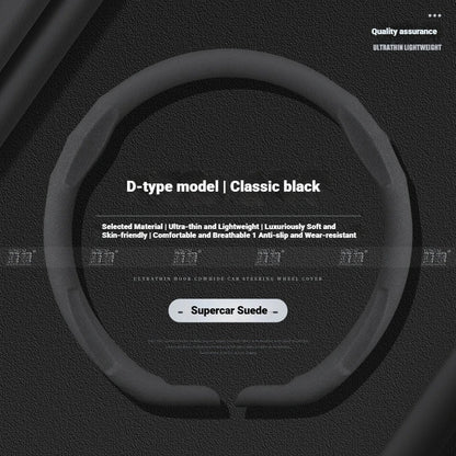 NIO Ultra-Thin Snap-On Steering Wheel Cover - Black (Style B)