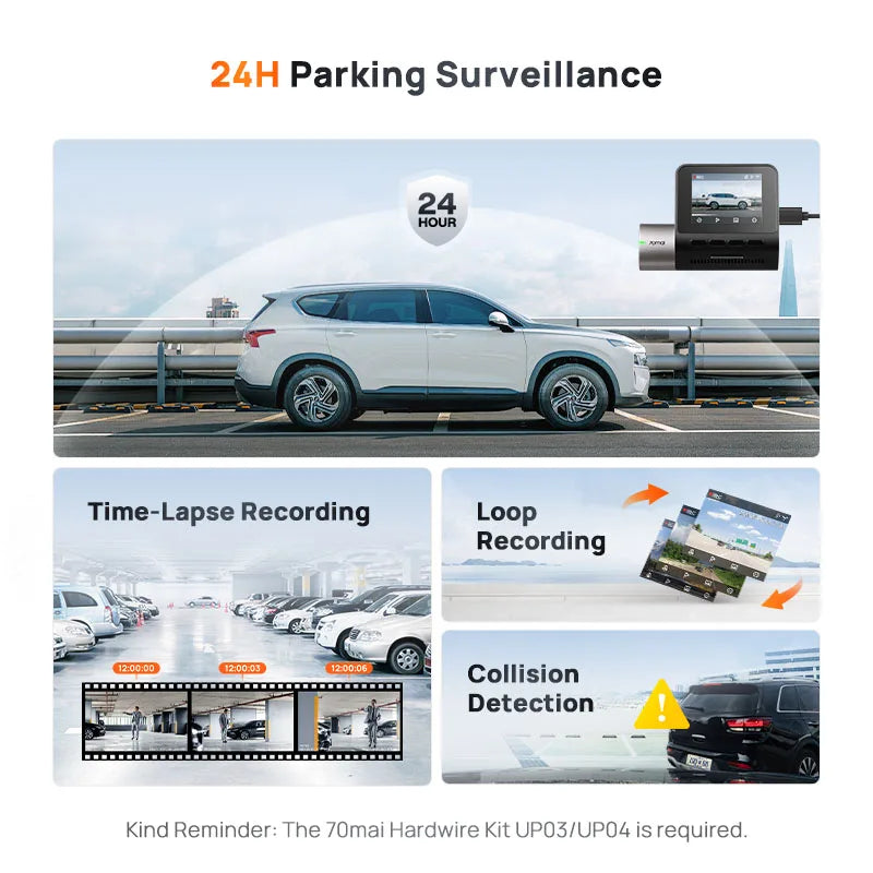 Dash Cam A510 | HDR, GPS, ADAS, 4G Connectivity, 24H Parking Support, Rear Camera - A510 Front Cam