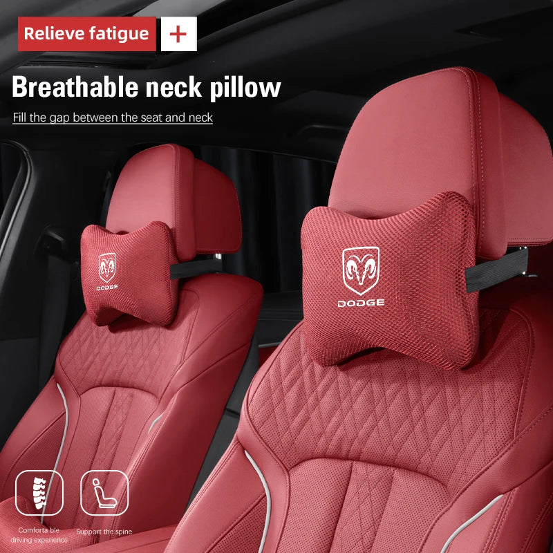 Dodge Ice Silk Car Neck Support Headrest Pillow