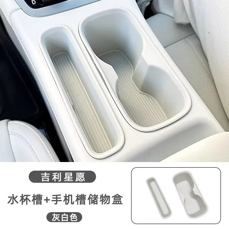 Geely EX2 / Proton e.MAS 5 Silicone Cup Holder Organiser - White LHD