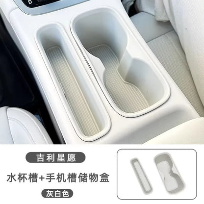 Geely EX2 / Proton e.MAS 5 Silicone Cup Holder Organiser - White LHD